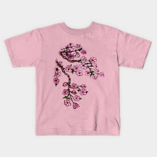 Painted Sakura Branch Kids T-Shirt